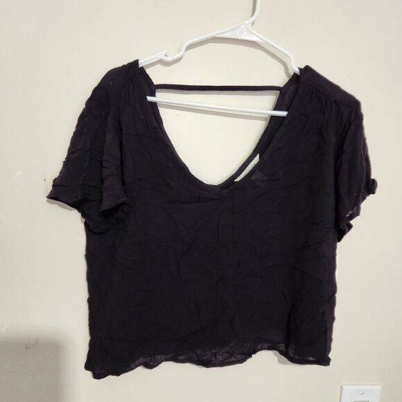 Arizona Crop Top for Women Size Small Black sheer 100%Rayon - Picture 9 of 9